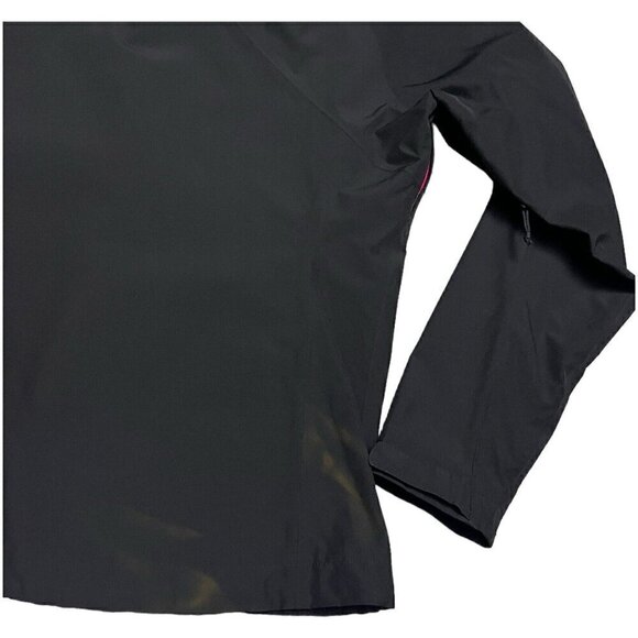 The North Face Black Waterproof Hooded Designer Light Windbreaker Jacket Womens - Picture 8 of 8